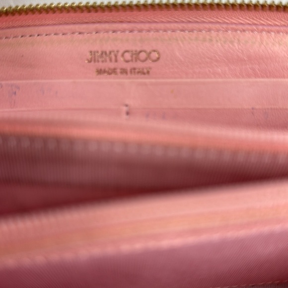 JIMMY CHOO FILIPA Star-embossed Leather Wallet Pink & Gold Leather Signat… - Picture 17 of 17